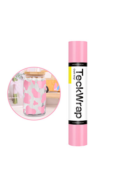 Teckwrap Craft Ekonomik Seri Vinil - Glossy Sweet Pink - 1 Rulo 30.48cm X 152...