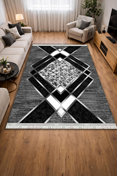 Home Kaymaz Dot Taban Dijital Baskılı Yıkanabilir Leke Tutmayan Mutfak Halısı...