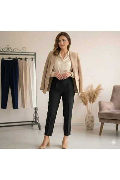 zeynebim double krep kumaş pantolon