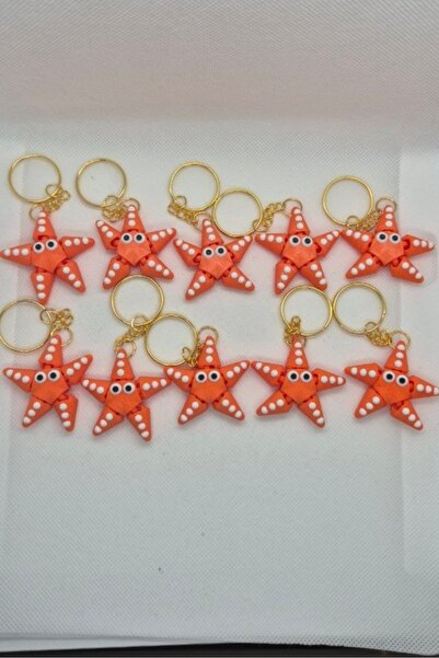 3DAtölyeMaker Moving Starfish Keychain 10 Pieces