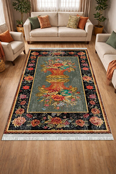 Home Kaymaz Dot Taban Dijital Baskılı Yıkanabilir Leke Tutmayan Halı Yolluk