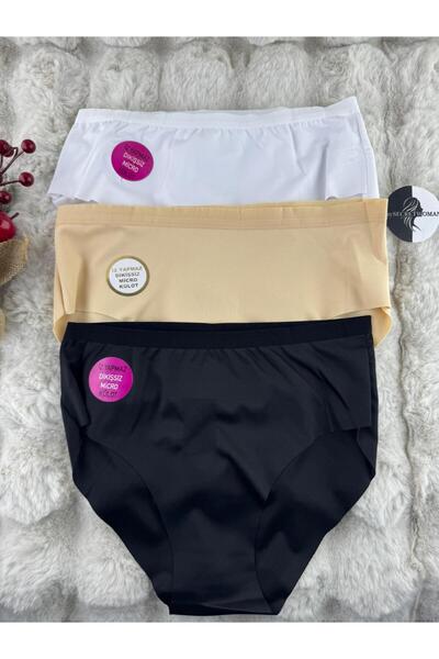 Dondeza Dikişsiz Beli Lastikli Lazer Kesim Yüksek Bel İz Belli Etmeyen Slip K...