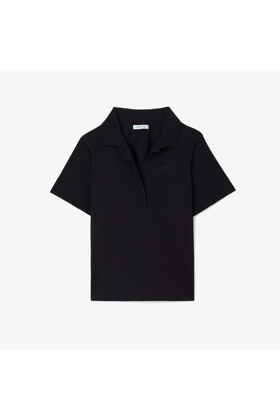 Lacoste Kadın Truvakar Kollu Siyah Polo