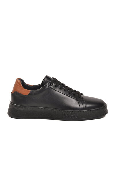 Aspor Black Genuine Leather Men's Casual Shoes