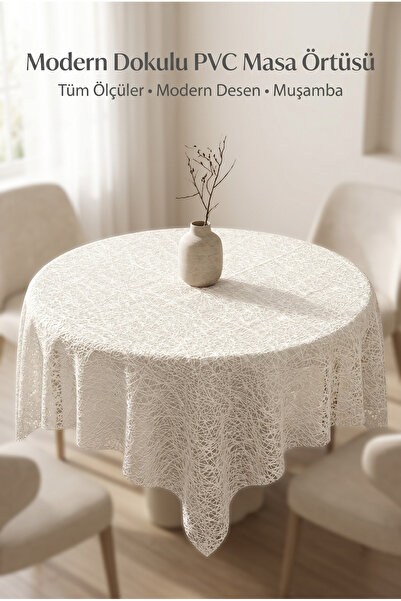 atak by atak home collection Στρογγυλό τραπεζομάντιλο από ψάθινο PVC με διαφα...