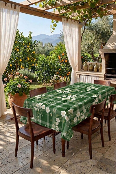 nunuteks evinizi renklendirin Floral Patterned Tablecloth |   Worry-Free Stain-Proof Fabric |   160X220Cm