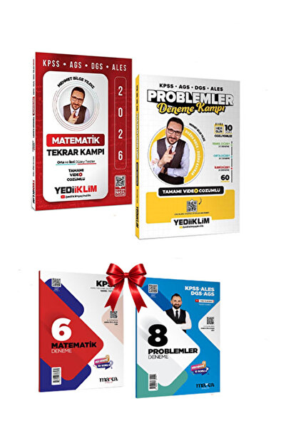 Yediiklim Yayınları 2026 KPSS-AGS-DGS-ALES Matematik kampı-Problemler Tamamı ...