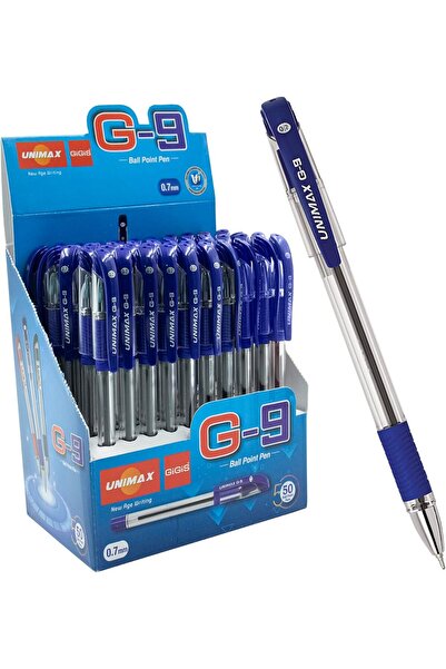 Generic GiGiS Unimax G9 Ballpoint Pen with 0.7mm Tip, Pack of 50, Blue Color