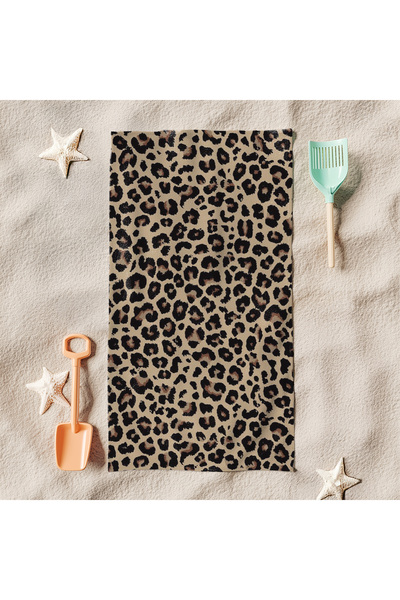 GENELOEM Leopard Patterned Sportsman Fitness Beach Towel M205