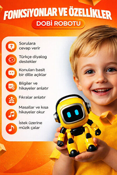 MinikKuş Tasarım Dil Öğrenmeye Yardımcı & Masal anlatıcı Mini Robot