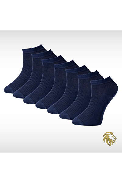 Lion Monroe Pure Bamboo Men's Booties Flat Short Navy Blue Socks Seamless Pre...