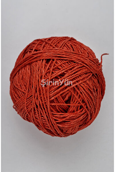 Şirin Yün Sarılmış Kağıt İp 100 Gram Mercan