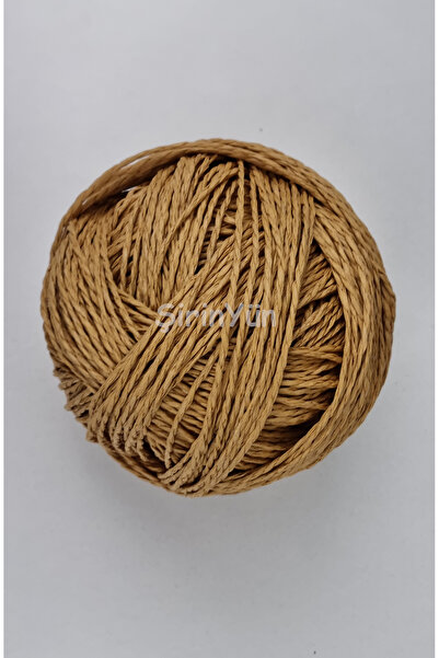 Şirin Yün Sarılmış Kağıt İp 100 Gram Açık Karamel