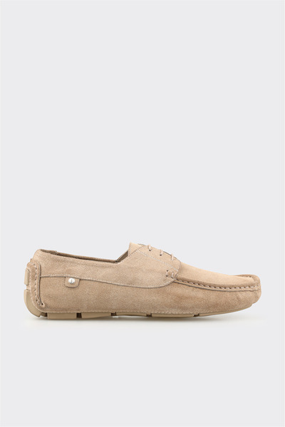 Elle Shoes Bej Deri Erkek Günlük Ayakkabı