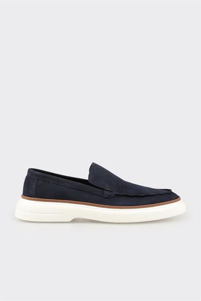 Elle Shoes Lacivert Deri Erkek Günlük Ayakkabı
