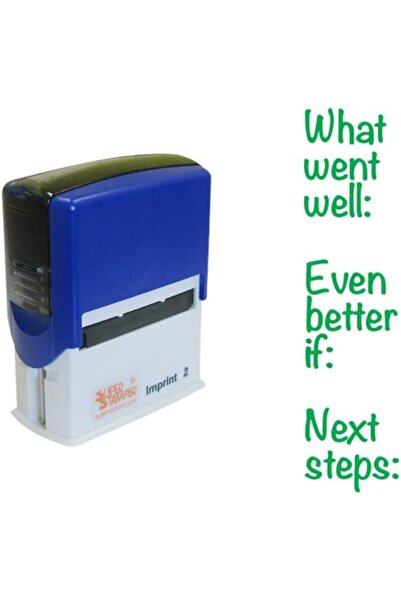 SuperStickers Multi-message stamp with "What Went Well", "Even Better If", an...