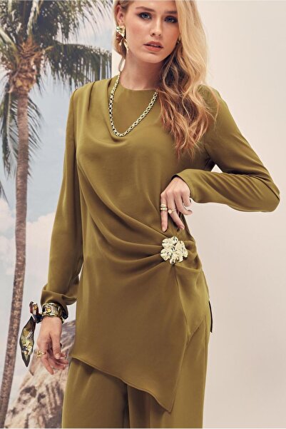 Alvina Costum din satin cu pantaloni 46487