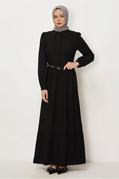 Alvina KEMERLİ GÖMLEK YAKA ELBİSE 46453