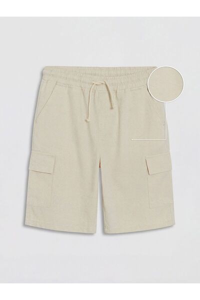 LC Waikiki Pantaloni scurți cargo din gabardină pentru băieți LCW Kids
