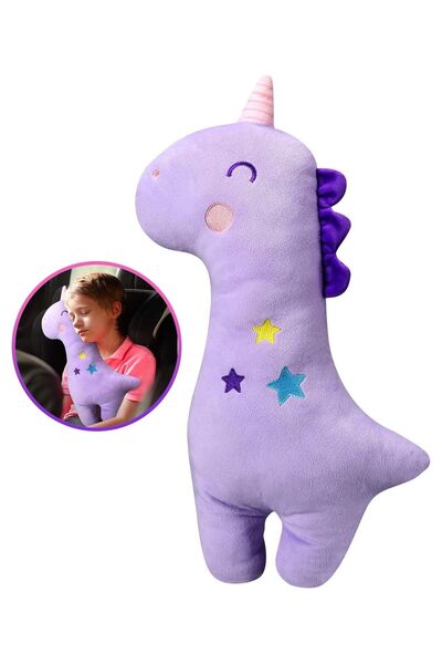 Arabest Kids Unicorn Seat Belt Pillow,Ergonomic Car Shoulder Pad,Purple Trave...