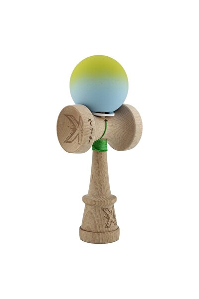 Cyrax Kendama X Original, Șnur 62/65 cm Gradient Galben/Albastru