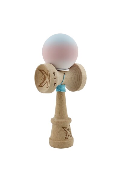 Cyrax Kendama X Original, Șnur 62/65 cm Gradient Albastru Deschis/Roz/Alb
