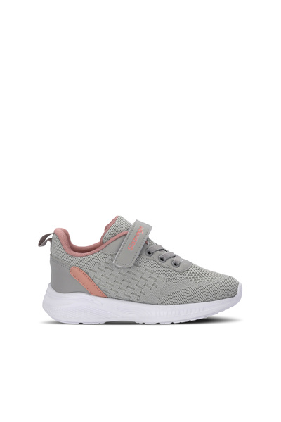 Slazenger FLAREX Pantofi sport casual pentru fete, gri/roz, cu velcro