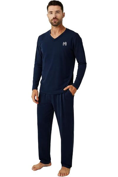 casme Mens Loungewear Sets Pajamas Set Top and Bottom Soft Sleepwear