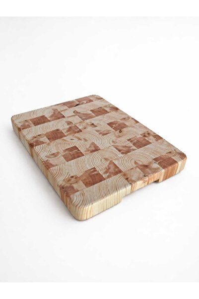 RZE Kesme Tahtası(End Grain)Ahşap Ladin Ağacı 45×28