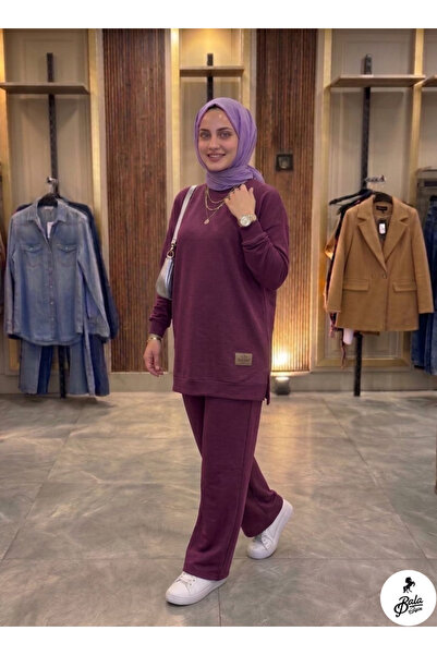 Bala Giyim Σετ με έμβλημα και σχισμή στο λαιμό και στο κάτω μέρος