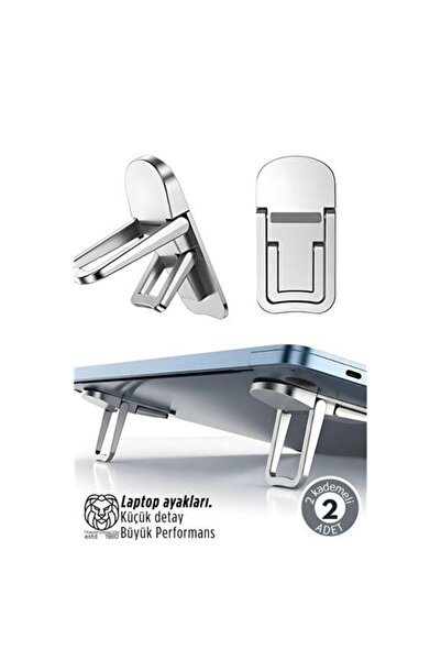 Marsilyan Lukas Schneider Series 2-Piece Gray Laptop Stand - Ergonomic 2-Stag...