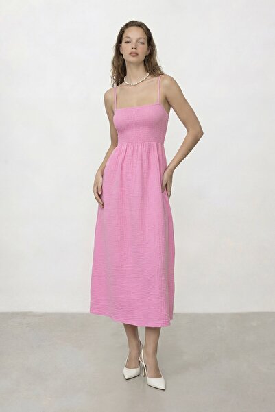 VAGGON Rochie midi cu bretele și aplicații