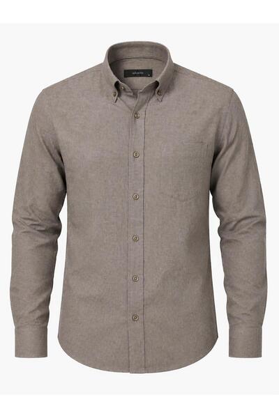 ADVANTE Κλασικό ανδρικό μακρυμάνικο βαμβακερό πουκάμισο κανονικής εφαρμογής 7627