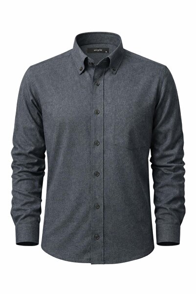 ADVANTE Класическа мъжка памучна риза с дълъг ръкав, стандартна кройка 7627