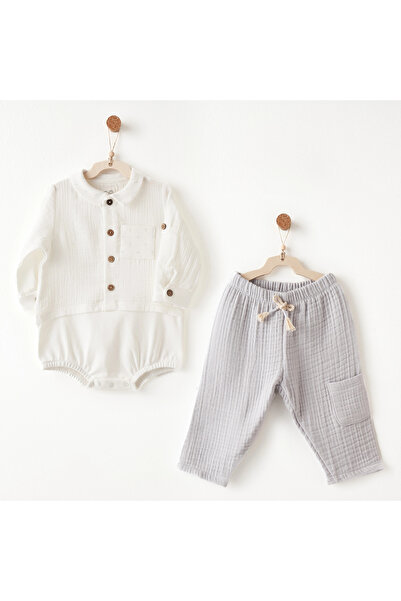 andywawa Ac26706 Gentelman 2-Piece Suit Gray