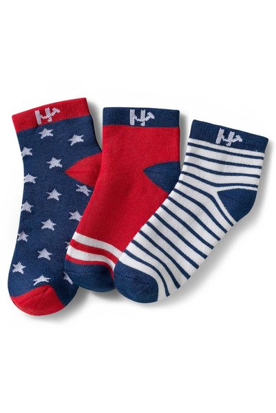 Honeyhap Premium Bamboo Spandex Knit Ankle Length Striped Sock & Star Design ...