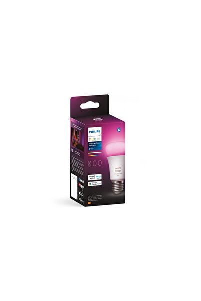 Philips Hue White & Colour Ambiance E27 Smart Bulb (1 Pack), 800 Lumens, 16 M...