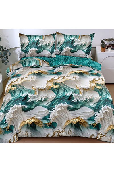 OEM Bed linen for double bed 2 people, 4 pieces, JHN, Satin cotton, AURA-0600