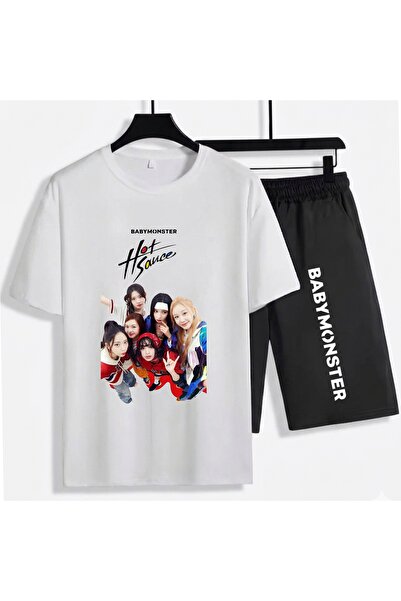 SVART WEAR BabyMonster K-Pop unisex šorts od 100% pamuka - set majice i kratk...