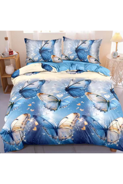 OEM Bed linen for double bed 2 people, 4 pieces, JHN, Satin cotton, AURA-0603