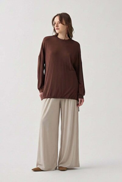 ALLDAY Καφέ Τουνίκ με Λεπτομέρεια Στόπερ