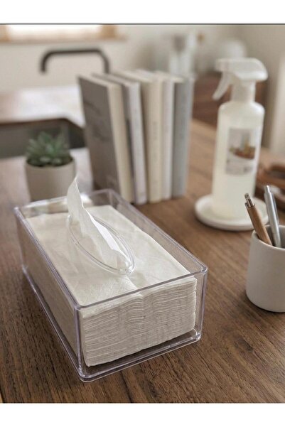 cook&kitchen Emhouse Διαφανής Θήκη Χαρτοπετσέτας 21x11εκ.