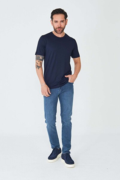 White Stone Ανδρικό casual τζιν παντελόνι σε μπλε ναυτικό χρώμα
