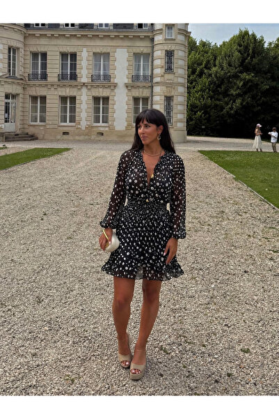 Markazzi Τραγανό Μίνι Φόρεμα Βισκόζης με Πουά Σχέδιο