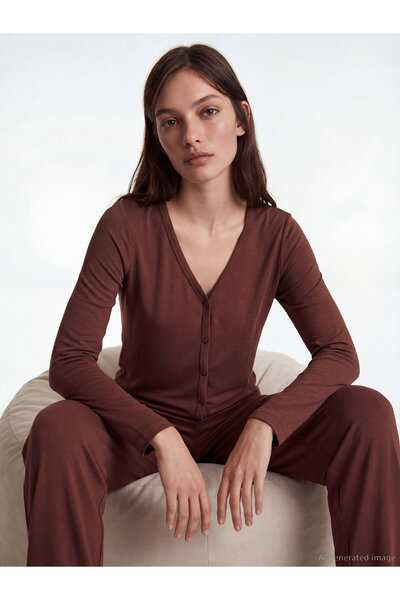 LC Waikiki Set de pijamale de damă cu decolteu în V