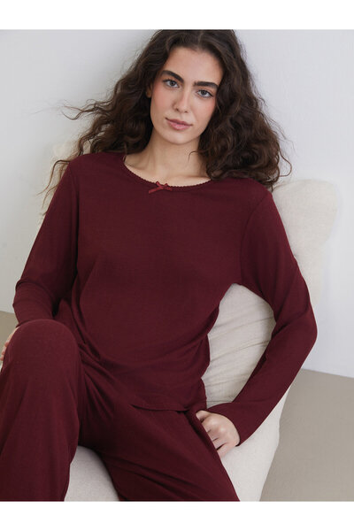 LC Waikiki Set de pijamale de damă cu guler rotund