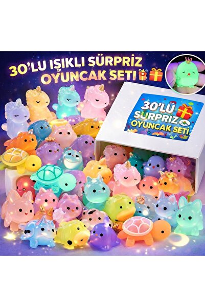 LEON TOYS Karanlıkta Parlayan Mini 30lu Premium Figür Setleri (Açıklamaları o...