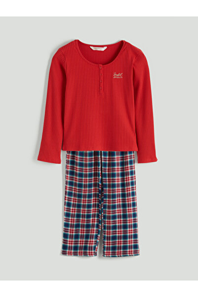 LC Waikiki Crew Neck Plaid Women's Pyjama Set