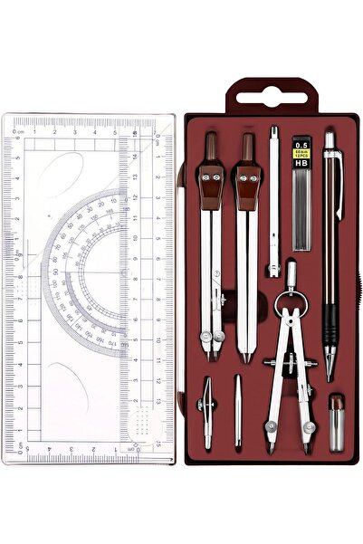 Outus 13 Pcs Math Geometry Kit Compass Geometry Set