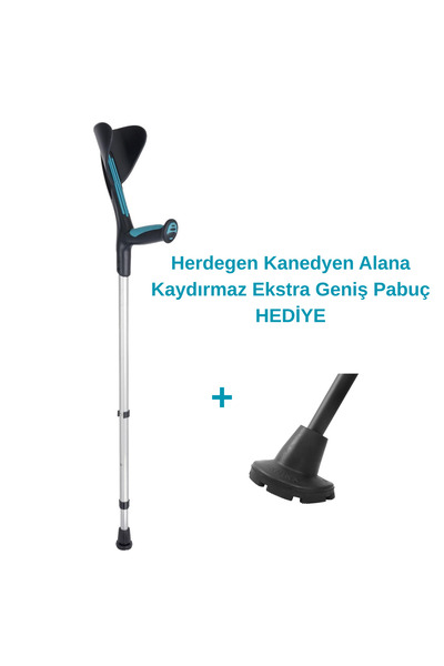 Herdegen Fransız Advance Koltuk Değneği / Kanedyen (Turkuaz - 1 Adet)